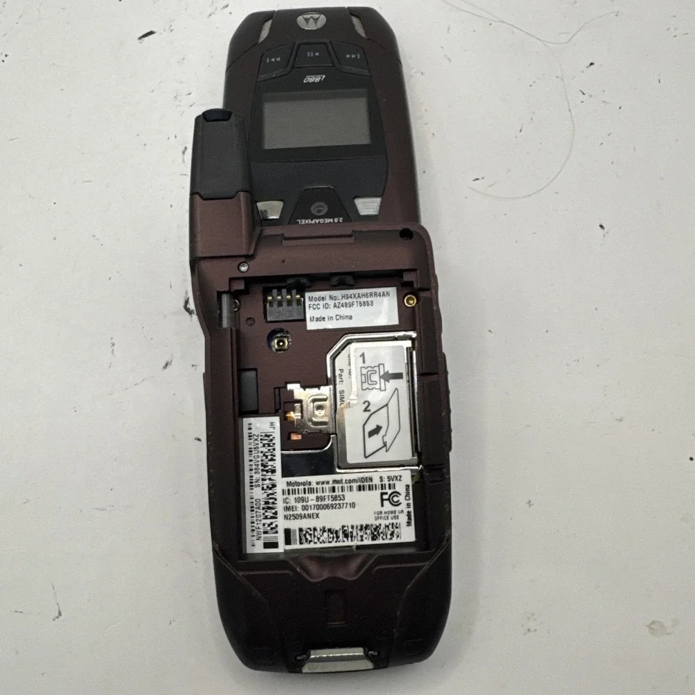 Motorola i series i880 - Black ( Nextel ) Very Rare iDEN PTT Flip Phone - READ